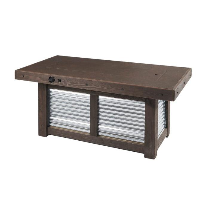 Denali Brew Linear Gas Fire Pit Table Outdoor plus Cover