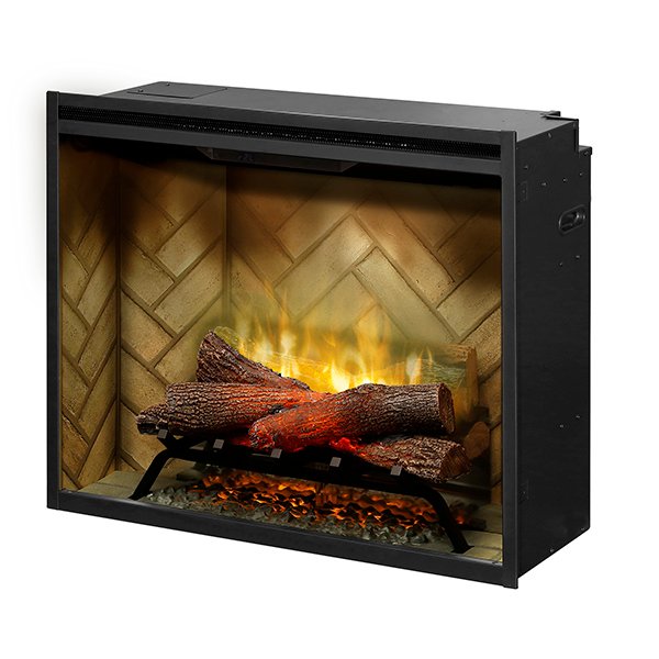  Dimplex Revillusion30_Built-In Firebox Herringboneon White Background