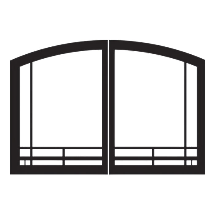 Empire Door Sets Mission Arch Black for Breckenridge Deluxe Vent Free Fireboxes