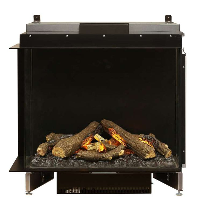 Fabere MatriX Water Vapor Built-In Electric Fireplace FEF3226 Face On White Background Glowing Logs