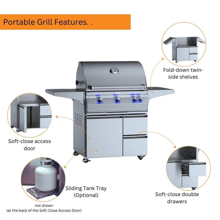 Fire Magic 30 Aurora A660i Portable Gas Grill Features