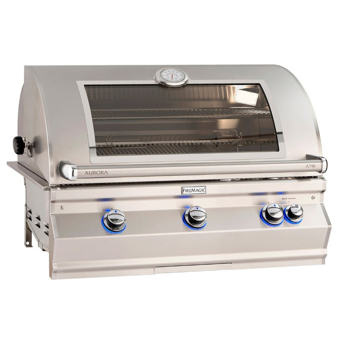 Fire Magic 36" Aurora A790i Built-In Gas Grill with Magic View Window, Backburner & Rotisserie Kit