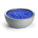 HPC Fire Aluminum Spun Gas Fire Bowl Concrete Blue Glass Embers