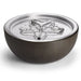 HPC Fire Aluminum Spun Gas Fire Bowl Walnut Torpedo