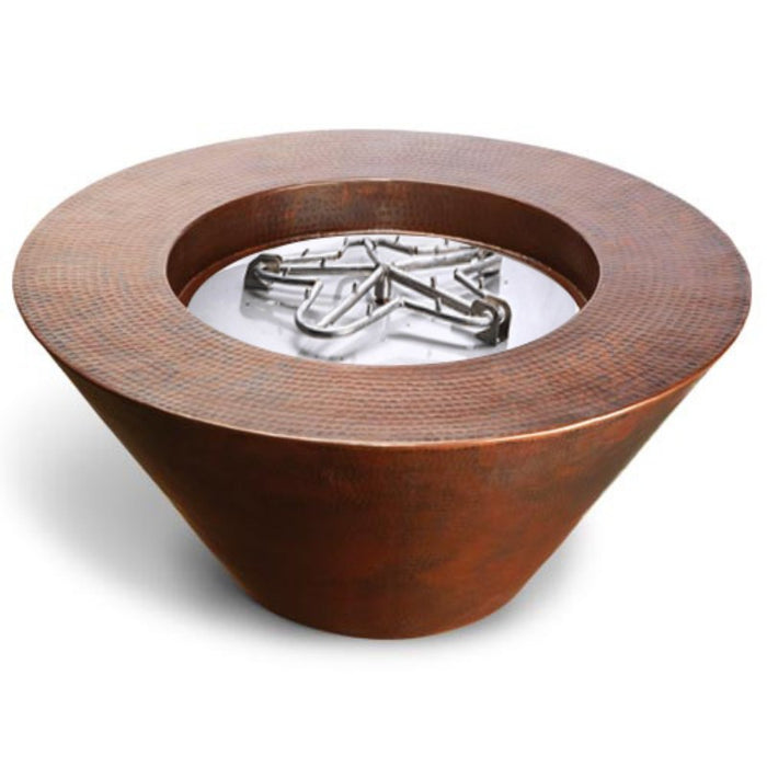 HPC Fire Mesa Hammered Copper Gas Fire Bowl Torpedo