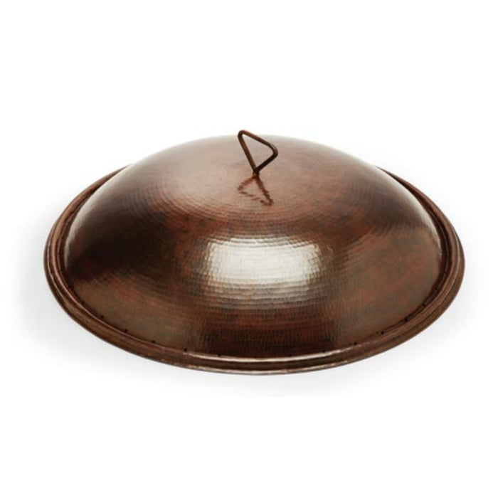 HPC Fire Tempe Hammered Copper Gas Fire Bowl Copper Cover