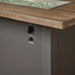 Havenwood 62" with Pebble grey Everblend top and Luverne Black base with Clear Tempered Fire Glass Gems Features Controls