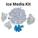 Ice Media Kit - 1 lg glass nugget, 2 mini clear glass nuggets, 95 clear & blue acrylic nuggets