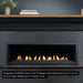 Kingsman ZCVRB72 Direct Vent Fireplace with Black Surround Trim Kit, Bronze Glass Media and Porcelain Liner  