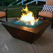 Malibu Fire Bowl - Hammered Copper with Carulean Fire Pebbles plus Bullet Burner On with Match Lit Ignition System V2