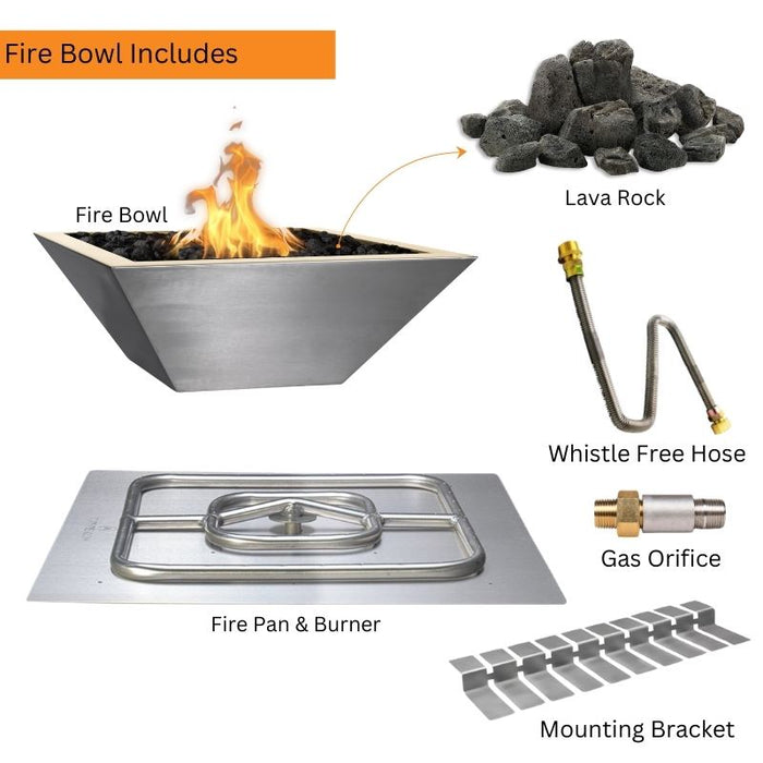 Malibu Fire Bowl - Stainless Steel Includes