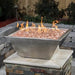 Malibu Fire Bowl - Stainless Steel with Fire Glass plus Fire Burner On