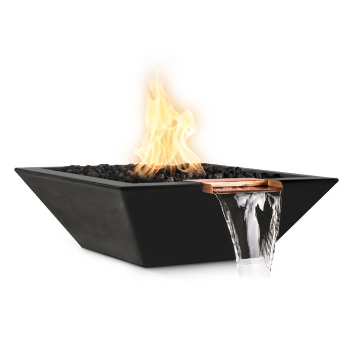 Malibu Fire & Water Bowl GFRC Concrete Black