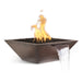 Malibu Fire & Water Bowl Hammered Copper with Lava Rock plus Fire Burner On White background