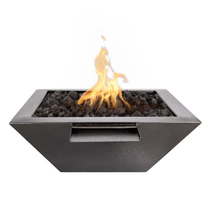 Malibu Fire & Water Bowl Powder Coated Metal Silver Vein