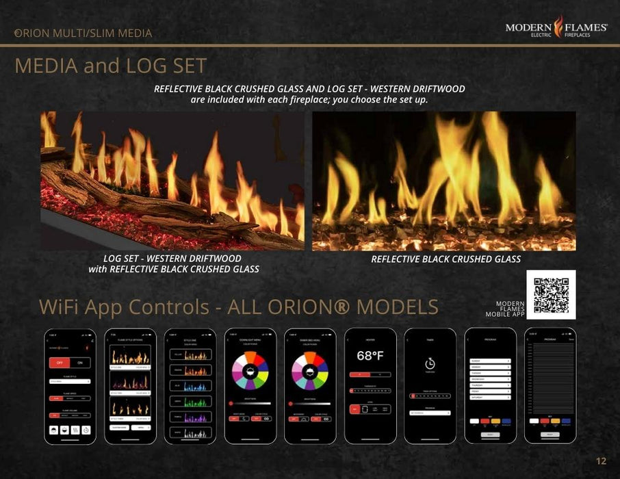 Modern Flames Orion Slim 60_Media Options and Wifi App Control