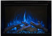 Modern Flames Redstone Built-In Insert Electric Fireplace blue flame logs off