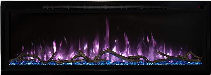 Modern Flames Spectrum Slimline Ultra-Slim Electric Fireplace Face On Purple Flame Blue Embers - 0538465a-ba58-4cb0-a765-4d5c0f1e4bd7