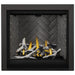 Napoleon Altitude X 36 Direct Vent Fireplace with Beveled Trim, Westminster Herringbone and Birch Logs Set