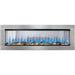 Napoleon CLEARion Elite 60 See-Thru Electric Fireplace Log-set Blue Flame Glass Stainless Steel Trim