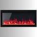 Napoleon Entice 50 Built-InWall Mount Linear Electric Fireplace Crystals Emberbed Dark Orange Flame Scarlet