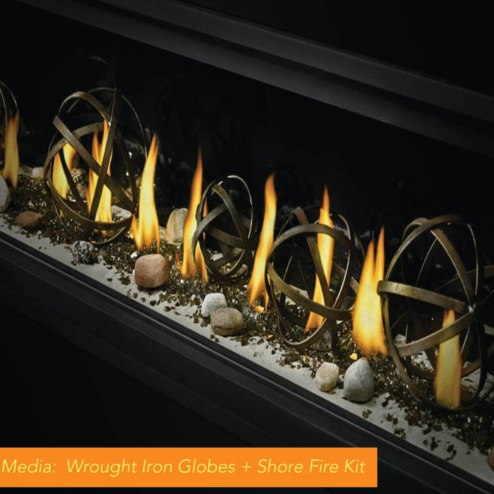 Step 1: Choose your Media Bed for Napoleon Luxuria Series Linear Direct Vent Gas Fireplace Shore Fire Kit, Glass Embers & Glass Beads