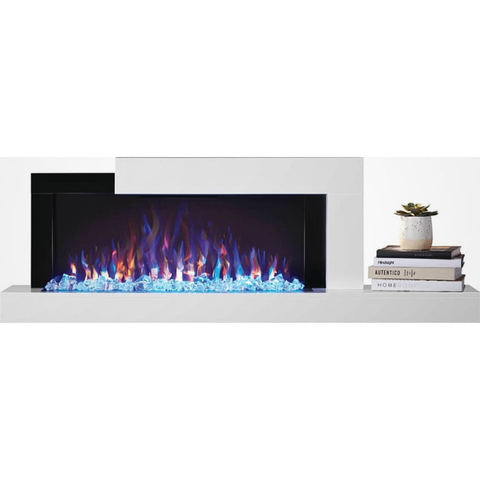 Napoleon Stylus Cara 59 Wall Mount Electric Fireplace embrs flames Multi-LED books