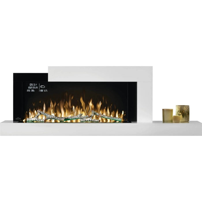 Napoleon Stylus Cara Elite 59 Wall Mount Electric Fireplace Straight Birch Yellow Flame LED Green