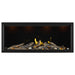 Napoleon Tall Vector 62" With Driftwood Luminous Logs Face On White Background with Black Finishing Trim