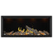 Napoleon Tall Vector 62" With Oak Luminous Logs Face On White Background with Black Finishing Trim