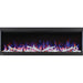 Napoleon Trivista Pictora 50 Wall Mount Electric Fireplace Crystals-livingroom Flame Multi Ember Orange 