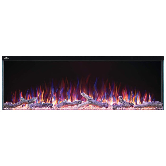 Napoleon Trivista Primis 50 3-Sided Built-in Electric Fireplace Logs Flame Multi-Ember Bed Dark Orange Accent Purple