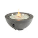 Outdoor Greatroom Black Cove 42 Round Gas Fire Pit Bowl with Clear Tempered Fire Glass Gems plus Fire Burner On