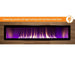 Purple LED Light setting on stainless steel liner for Empire Boulevard Vent-Free Linear Gas Fireplace