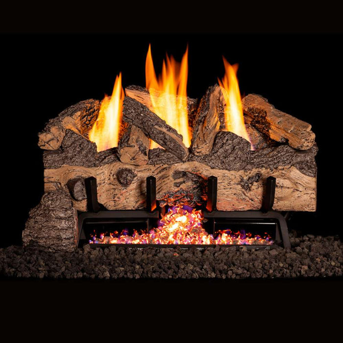 RH Peterson Real Fyre Charred Gnarled Split Vent Free Gas Log Set