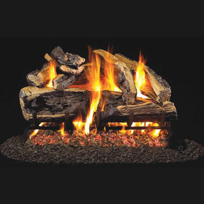 RH Peterson Real Fyre Charred Rugged Split Oak Vented Gas Log Set