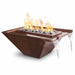 Rio Fire & Water Bowl - Hammered Copper  30 with Rolled Lava Stone