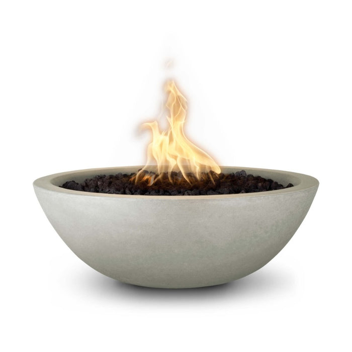 Savannah Fire Bowl - GFRC Concrete Color Ash with Lava Rock