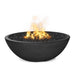 Savannah Fire Pit - GFRC Concrete Black with Lava Rock