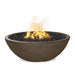 Savannah Fire Pit - GFRC Concrete Chocolate with Lava Rock