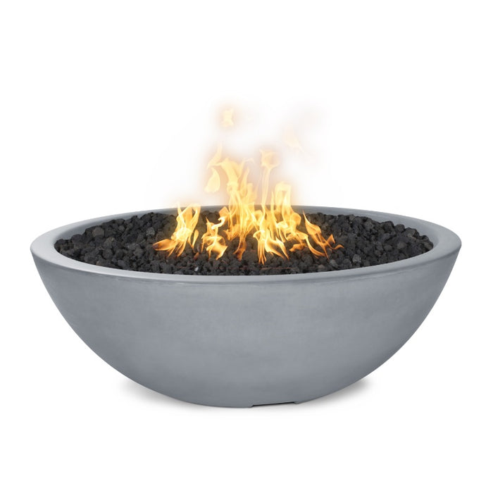 Savannah Fire Pit - GFRC Concrete Gray with Lava Rock