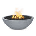 Savannah Fire Pit - GFRC Concrete Gray with Lava Rock