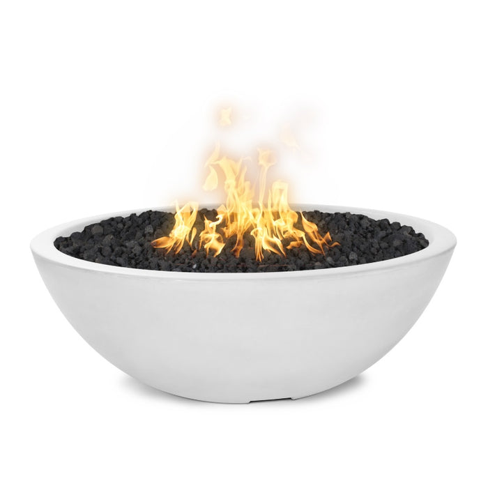 Savannah Fire Pit - GFRC Concrete Limestone with Lava Rock