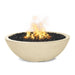 Savannah Fire Pit - GFRC Concrete Vanilla with Lava Rock