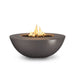 Savannah Fire Pit - GFRC Concrete Wide Ledge Chestnut with Lava Rock