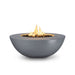 Savannah Fire Pit - GFRC Concrete Wide Ledge Gray with Lava Rock