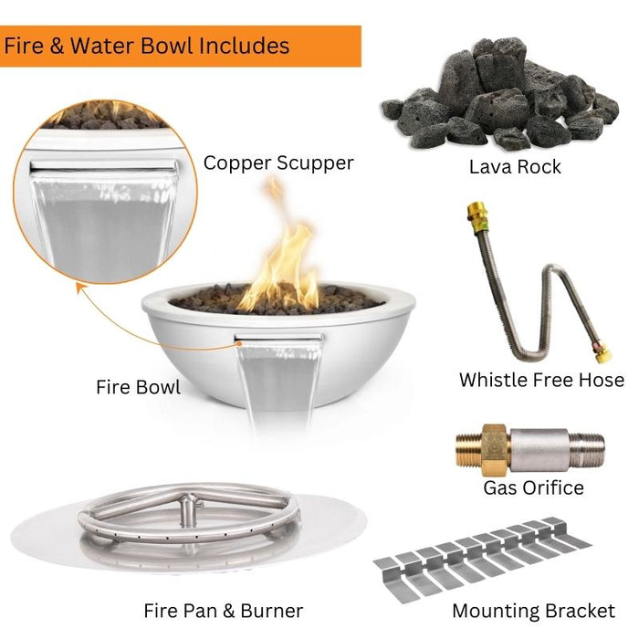 Savannah Fire & Water Bowl - Powder Coated Metal Included Items V2