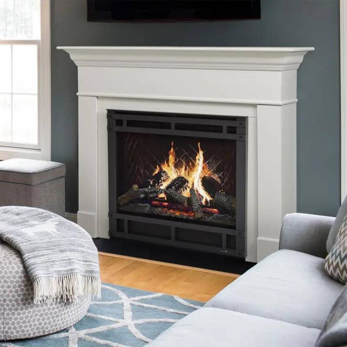 Simplifire inception 36" Built in Traditonal Electric Fireplace with Westcott Mantel and Halston Front