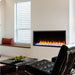 Simplifire Scion 78 Linear Electric Fireplace Built in  Living Room with Large Crystal Clear Media