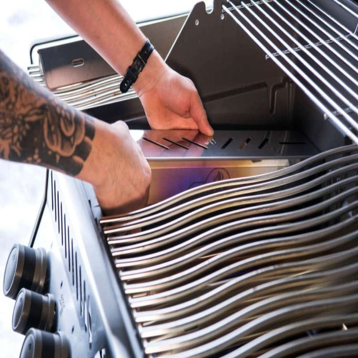 Stainless Steel Smoker Box Pork Burnt Ends in use 